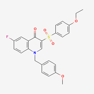 3-((4-ethoxyphenyl)sulfonyl)-6-fluoro-1-(4-methoxybenzyl)quinolin-4(1H)-one