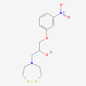 molecular formula C13H18N2O4S2 B2553860 1-(1,2,5-Dithiazepan-5-yl)-3-(3-nitrophenoxy)propan-2-ol CAS No. 2178247-86-2