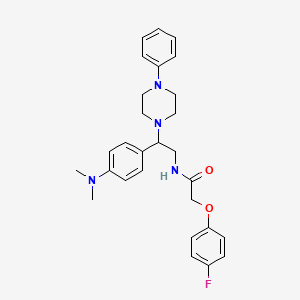 molecular formula C28H33FN4O2 B2553863 N-(2-(4-(dimethylamino)phenyl)-2-(4-phenylpiperazin-1-yl)ethyl)-2-(4-fluorophenoxy)acetamide CAS No. 941944-60-1