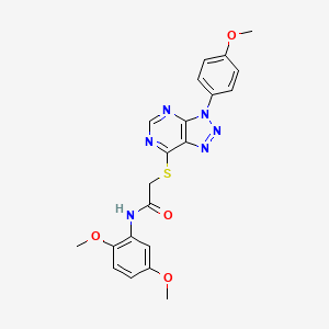 molecular formula C21H20N6O4S B2553873 N-(2,5-二甲氧基苯基)-2-((3-(4-甲氧基苯基)-3H-[1,2,3]三唑并[4,5-d]嘧啶-7-基)硫代)乙酰胺 CAS No. 863500-45-2