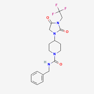 N-benzyl-4-[2,4-dioxo-3-(2,2,2-trifluoroethyl)imidazolidin-1-yl]piperidine-1-carboxamide