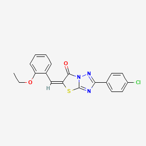 (E)-2-(4-chlorophenyl)-5-(2-ethoxybenzylidene)thiazolo[3,2-b][1,2,4]triazol-6(5H)-one