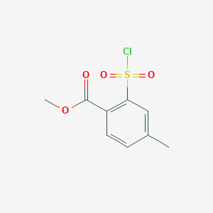 molecular formula C9H9ClO4S B2553896 Methyl 2-(chlorosulfonyl)-4-methylbenzoate CAS No. 1188087-56-0