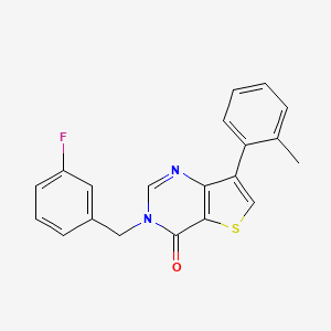 3-(3-fluorobenzyl)-7-(2-methylphenyl)thieno[3,2-d]pyrimidin-4(3H)-one
