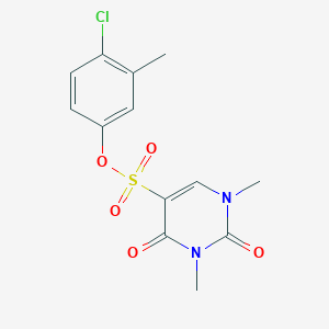 molecular formula C13H13ClN2O5S B2553909 (4-Chloro-3-methylphenyl) 1,3-dimethyl-2,4-dioxopyrimidine-5-sulfonate CAS No. 869071-20-5