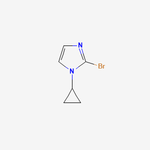 molecular formula C6H7BrN2 B2553927 2-Bromo-1-cyclopropyl-1H-imidazole CAS No. 1267001-46-6; 1267001-51-3