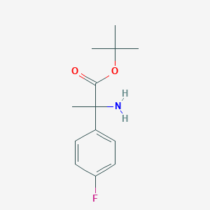 molecular formula C13H18FNO2 B2553929 Tert-butyl 2-amino-2-(4-fluorophenyl)propanoate CAS No. 2248408-22-0