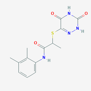 molecular formula C14H16N4O3S B255393 N-(2,3-dimethylphenyl)-2-[(3,5-dioxo-2H-1,2,4-triazin-6-yl)sulfanyl]propanamide 