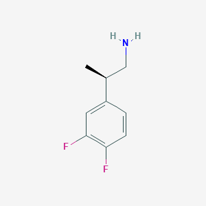 molecular formula C9H11F2N B2553934 (2R)-2-(3,4-Difluorophenyl)propan-1-amine CAS No. 2248198-57-2