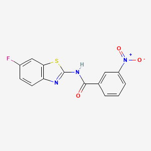 N-(6-fluoro-1,3-benzothiazol-2-yl)-3-nitrobenzamide