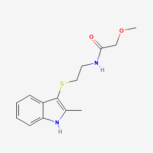 2-methoxy-N-(2-((2-methyl-1H-indol-3-yl)thio)ethyl)acetamide