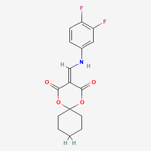molecular formula C16H15F2NO4 B2553962 3-(((3,4-Difluorophenyl)amino)methylene)-1,5-dioxaspiro[5.5]undecane-2,4-dione CAS No. 369398-61-8