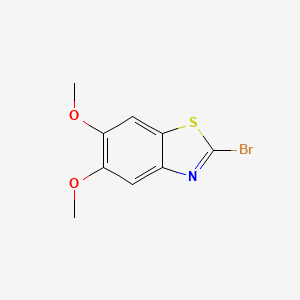 molecular formula C9H8BrNO2S B2553972 2-Bromo-5,6-dimethoxybenzo[d]thiazole CAS No. 864169-36-8