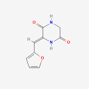 molecular formula C9H8N2O3 B2553984 3-(2-Furylmethylene)tetrahydro-2,5-pyrazinedione CAS No. 155527-33-6