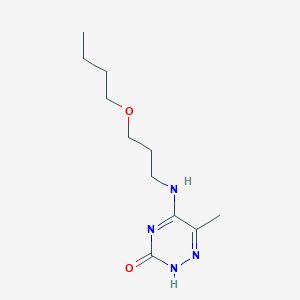 molecular formula C11H20N4O2 B255399 5-[(3-butoxypropyl)amino]-6-methyl-1,2,4-triazin-3(2H)-one 