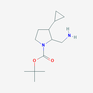 molecular formula C13H24N2O2 B2553991 Tert-butyl 2-(aminomethyl)-3-cyclopropylpyrrolidine-1-carboxylate CAS No. 1822615-66-6