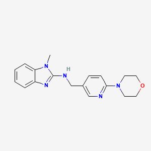 molecular formula C18H21N5O B2554002 1-methyl-N-((6-morpholinopyridin-3-yl)methyl)-1H-benzo[d]imidazol-2-amine CAS No. 2178771-42-9