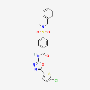 4-[benzyl(methyl)sulfamoyl]-N-[5-(5-chlorothiophen-2-yl)-1,3,4-oxadiazol-2-yl]benzamide