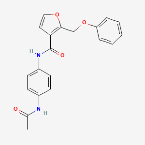 N-(4-acetamidophenyl)-2-(phenoxymethyl)furan-3-carboxamide