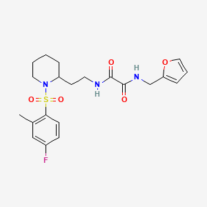 N1-(2-(1-((4-fluoro-2-methylphenyl)sulfonyl)piperidin-2-yl)ethyl)-N2-(furan-2-ylmethyl)oxalamide