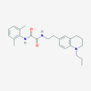 molecular formula C24H31N3O2 B2554024 N1-(2,6-二甲苯基)-N2-(2-(1-丙基-1,2,3,4-四氢喹啉-6-基)乙基)草酰胺 CAS No. 955793-69-8