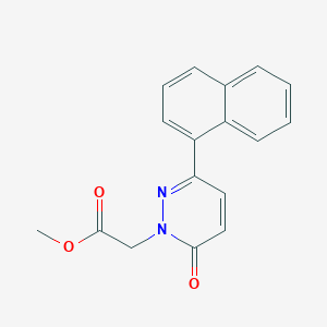 molecular formula C17H14N2O3 B2554025 Methyl 2-(3-naphthalen-1-yl-6-oxopyridazin-1-yl)acetate CAS No. 922925-89-1