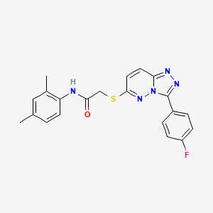 molecular formula C21H18FN5OS B2554029 N-(2,4-dimethylphenyl)-2-((3-(4-fluorophenyl)-[1,2,4]triazolo[4,3-b]pyridazin-6-yl)thio)acetamide CAS No. 852373-81-0