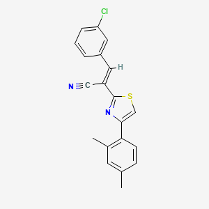 (E)-3-(3-chlorophenyl)-2-(4-(2,4-dimethylphenyl)thiazol-2-yl)acrylonitrile