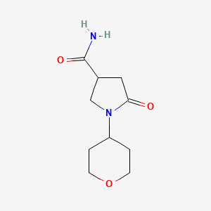 1-(OXAN-4-YL)-5-OXOPYRROLIDINE-3-CARBOXAMIDE