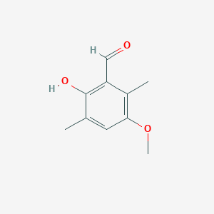 molecular formula C10H12O3 B2554033 2-Hydroxy-5-methoxy-3,6-dimethylbenzaldehyde CAS No. 863705-22-0