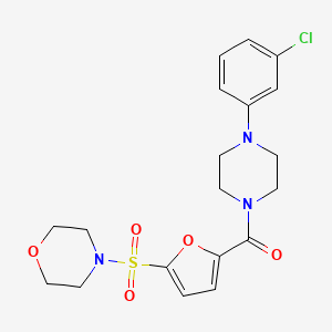 molecular formula C19H22ClN3O5S B2554037 (4-(3-Chlorphenyl)piperazin-1-yl)(5-(morpholinosulfonyl)furan-2-yl)methanon CAS No. 1171172-79-4