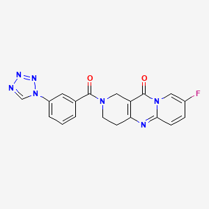 molecular formula C19H14FN7O2 B2554041 2-(3-(1H-tetrazol-1-yl)benzoyl)-8-fluoro-3,4-dihydro-1H-dipyrido[1,2-a:4',3'-d]pyrimidin-11(2H)-one CAS No. 1903877-69-9