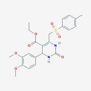 Ethyl 4-(3,4-dimethoxyphenyl)-6-[(4-methylbenzenesulfonyl)methyl]-2-oxo-1,2,3,4-tetrahydropyrimidine-5-carboxylate