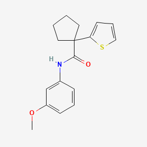 molecular formula C17H19NO2S B2554048 N-(3-methoxyphenyl)-1-(thiophen-2-yl)cyclopentanecarboxamide CAS No. 1049525-98-5