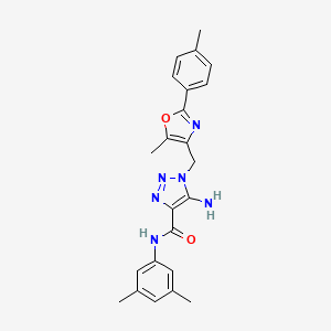 molecular formula C23H24N6O2 B2554052 N-(4-chloro-2-fluorophenyl)-3-[3-methyl-4-(4-methylpiperidin-1-yl)isoxazolo[5,4-d]pyrimidin-6-yl]propanamide CAS No. 1112371-31-9