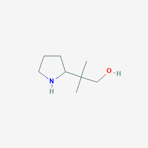 molecular formula C8H17NO B2554053 2-Methyl-2-(pyrrolidin-2-yl)propan-1-ol CAS No. 1781804-57-6