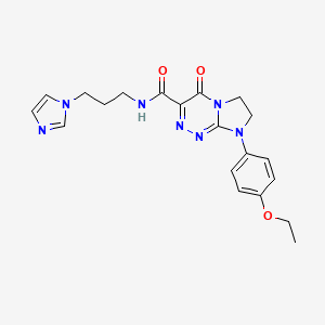 N-(3-(1H-imidazol-1-yl)propyl)-8-(4-ethoxyphenyl)-4-oxo-4,6,7,8-tetrahydroimidazo[2,1-c][1,2,4]triazine-3-carboxamide