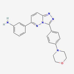 molecular formula C21H20N6O B2554064 3-(3-(4-Morpholinophenyl)-[1,2,4]triazolo[4,3-b]pyridazin-6-yl)aniline CAS No. 1448128-10-6