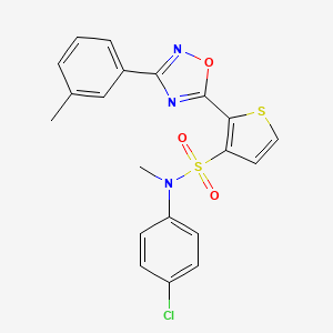 N-(4-chlorophenyl)-N-methyl-2-[3-(3-methylphenyl)-1,2,4-oxadiazol-5-yl]thiophene-3-sulfonamide