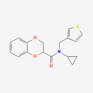 N-cyclopropyl-N-(thiophen-3-ylmethyl)-2,3-dihydrobenzo[b][1,4]dioxine-2-carboxamide