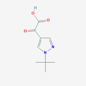 molecular formula C9H12N2O3 B2554079 2-(1-tert-butyl-1H-pyrazol-4-yl)-2-oxoacetic acid CAS No. 1171422-69-7