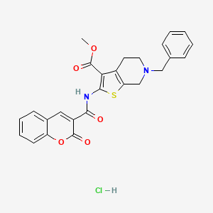 methyl 6-benzyl-2-(2-oxo-2H-chromene-3-carboxamido)-4,5,6,7-tetrahydrothieno[2,3-c]pyridine-3-carboxylate hydrochloride