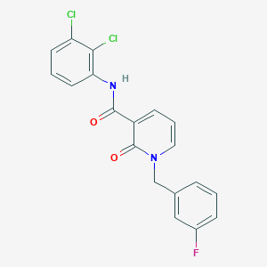 molecular formula C19H13Cl2FN2O2 B2554084 N-(2,3-dichlorophenyl)-1-(3-fluorobenzyl)-2-oxo-1,2-dihydropyridine-3-carboxamide CAS No. 946353-81-7
