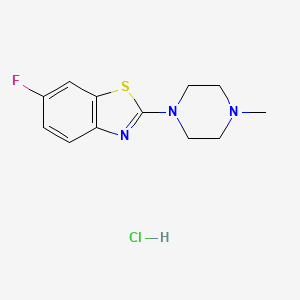 molecular formula C12H15ClFN3S B2554086 6-氟-2-(4-甲基哌嗪-1-基)苯并[d]噻唑盐酸盐 CAS No. 1217082-86-4