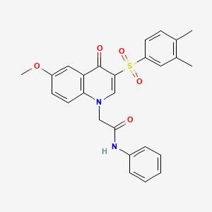 2-(3-((3,4-dimethylphenyl)sulfonyl)-6-methoxy-4-oxoquinolin-1(4H)-yl)-N-phenylacetamide