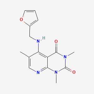 molecular formula C15H16N4O3 B2554100 5-((furan-2-ylmethyl)amino)-1,3,6-trimethylpyrido[2,3-d]pyrimidine-2,4(1H,3H)-dione CAS No. 941909-91-7