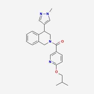 molecular formula C23H26N4O2 B2554102 (6-isobutoxypyridin-3-yl)(4-(1-methyl-1H-pyrazol-4-yl)-3,4-dihydroisoquinolin-2(1H)-yl)methanone CAS No. 2320669-57-4