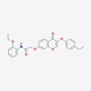 molecular formula C27H25NO6 B255411 N-(2-ethoxyphenyl)-2-{[3-(4-ethylphenoxy)-4-oxo-4H-chromen-7-yl]oxy}acetamide 