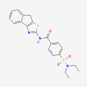 molecular formula C21H21N3O3S2 B2554111 4-(N,N-diethylsulfamoyl)-N-(8H-indeno[1,2-d]thiazol-2-yl)benzamide CAS No. 681156-89-8