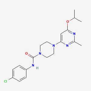 molecular formula C19H24ClN5O2 B2554115 N-(4-chlorophenyl)-4-(6-isopropoxy-2-methylpyrimidin-4-yl)piperazine-1-carboxamide CAS No. 946249-68-9